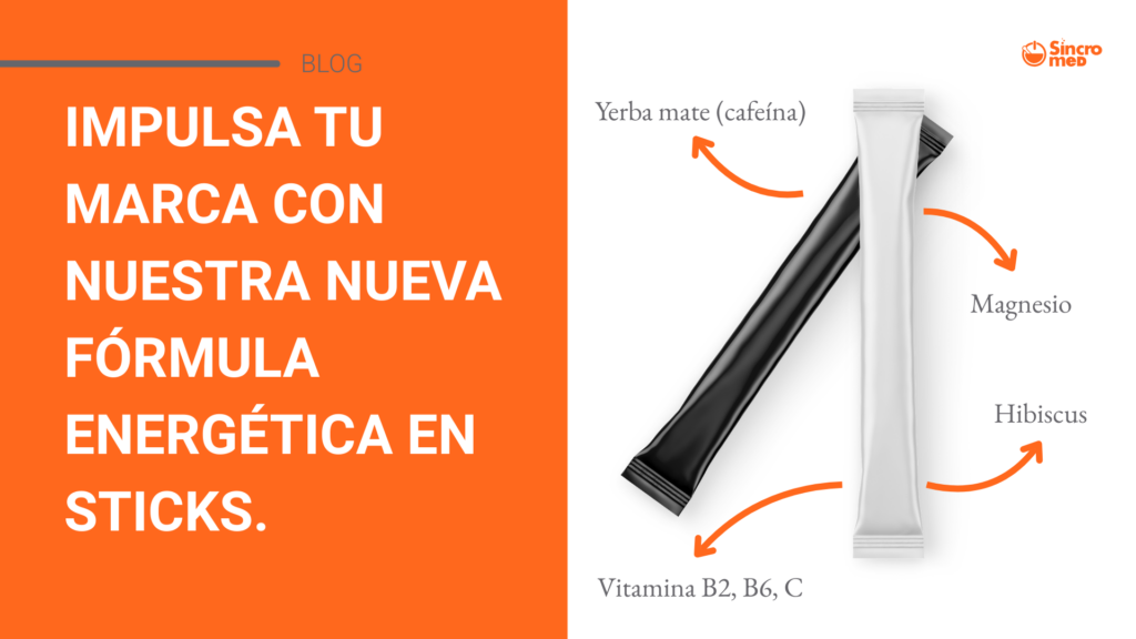Ingredientes de nuestra fórmula energética en formato sticks.